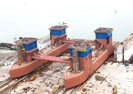 Lower Hull Launch of CIMC Raffles Self-designed Semisub. Accommodation Vessel 
